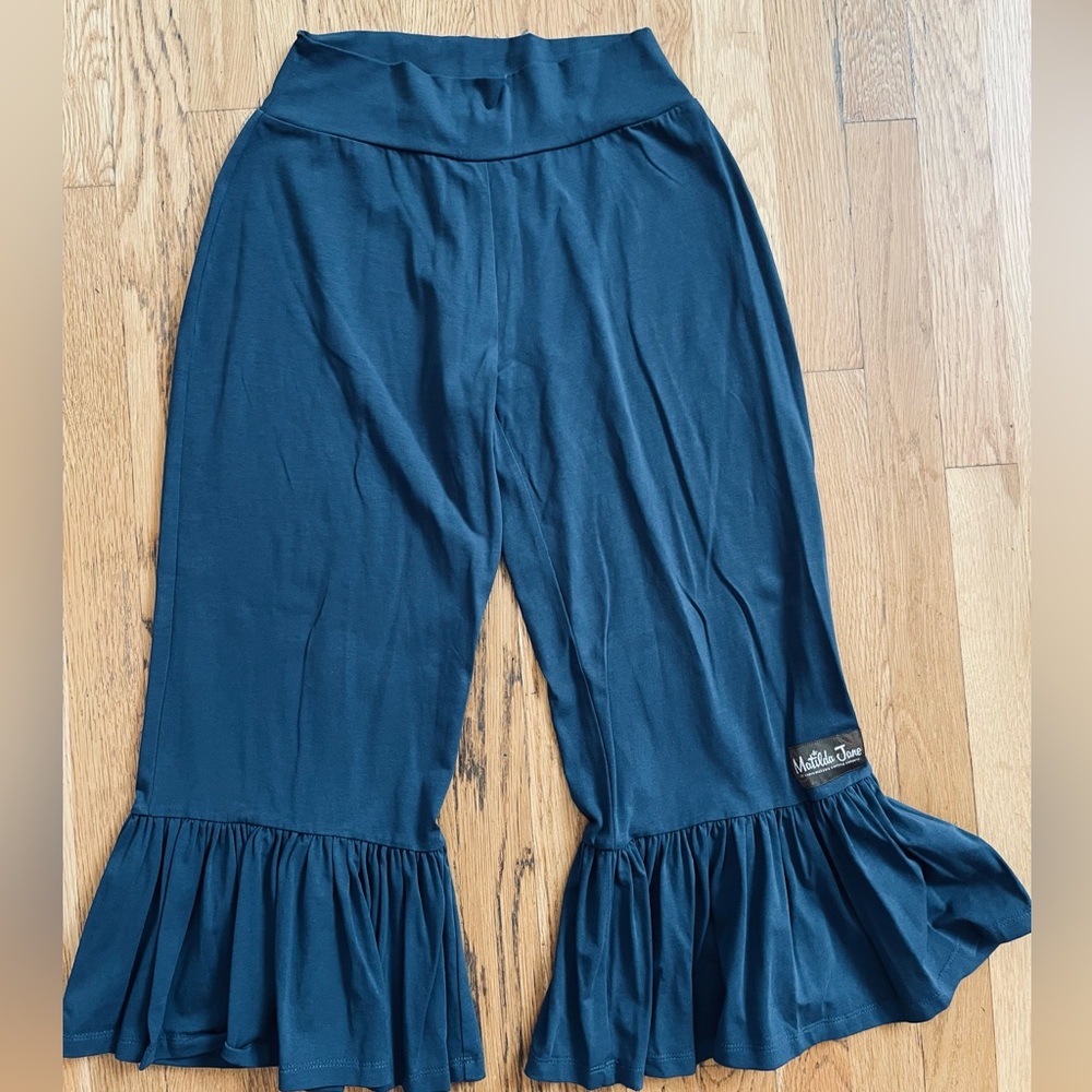 Matilda Jane blue cropped ruffle pants